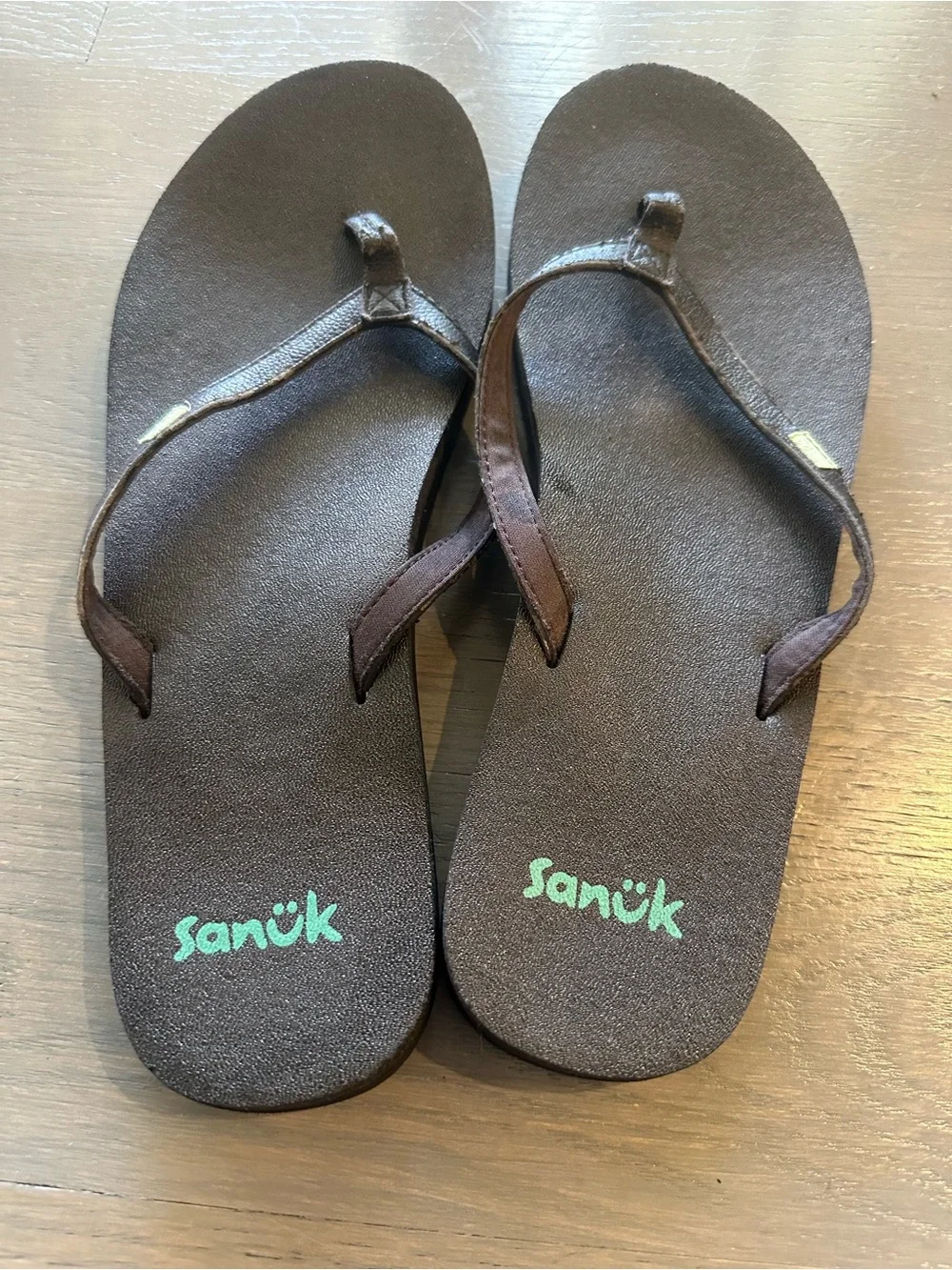 Sanuk Black Women’s Casual Flip Flop Sandals Size 10